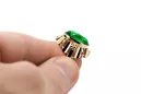 Vintage Jewlery Ring Emerald 14K Yellow gold vrc043y